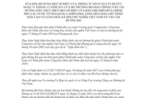 Thông tư 20/2020/TT-BGTVT sửa đổi Thông tư 63/2013/TT-BGTVT vận tải đường bộ