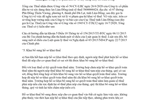 Công văn 3847/TCT-KK 2020 khai bổ sung hồ sơ khai thuế