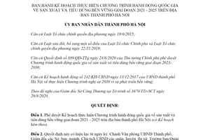 Quyết định 4052/QĐ-UBND 2020 Chương trình hành động sản xuất và tiêu dùng bền vững Hà Nội