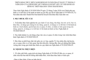 Kế hoạch 194/KH-UBND 2020 thực hiện Nghị định 59/2020/NĐ-CP tỉnh Thanh Hóa