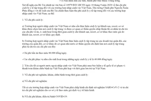 Công văn 7713/VPCP-KTTH 2020 thu phí cách ly y tế tập trung
