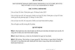 Quyết định 1450/QĐ-TTg 2020 Kế hoạch triển khai thi hành Luật Giám định tư pháp sửa đổi