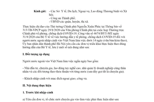 Công văn 4686/UBND-KGVX 2020 phòng chống COVID-19 người nước ngoài nhập cảnh Hà Nội