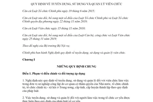 Nghị định 115/2020/NĐ-CP tuyển dụng sử dụng quản lý viên chức