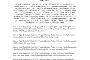 Thông tư 21/2020/TT-BGTVT sửa đổi Thông tư 81/2014/TT-BGTVT vận chuyển hàng không