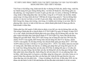 Chỉ thị 37/CT-TTg 2020 thúc đẩy phát triển vận tải thủy nội địa