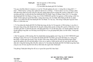 Công văn 8080/VPCP-NN 2020 cấp giấy chứng nhận quyền sử dụng đất quyền sở hữu nhà ở Hồ Chí Minh