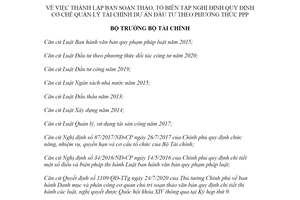 Quyết định 1378/QĐ-BTC 2020 thành lập Ban soạn thảo Nghị định cơ chế quản lý tài chính dự án đầu tư