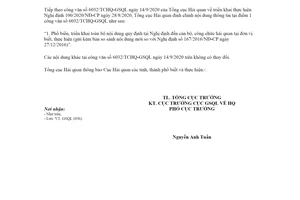 Công văn 6086/TCHQ-GSQL 2020 đính chính công văn 6032/TCHQ-GSQL
