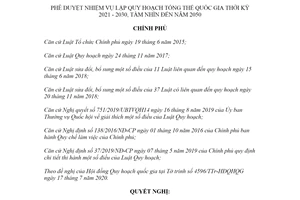 Nghị quyết 143/NQ-CP 2020 Quy hoạch tổng thể quốc gia thời kỳ 2021 2030 tầm nhìn 2050