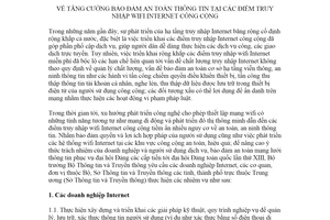 Chỉ thị 66/CT-BTTTT 2020 tăng cường bảo đảm an toàn thông tin tại điểm truy nhập wifi Internet công cộng