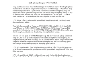 Công văn 6201/TCHQ-GSQL 2020 thủ tục hải quan với hàng hóa quá cảnh bằng phương tiện thủy nội địa