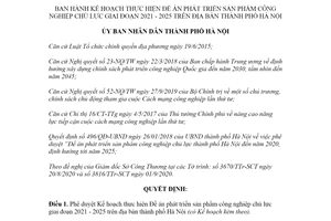 Quyết định 4303/QĐ-UBND 2020 thực hiện Đề án phát triển sản phẩm công nghiệp chủ lực Hà Nội