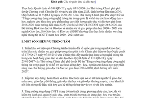 Công văn 4003/BGDĐT-CNTT 2020 hướng dẫn thực hiện nhiệm vụ công nghệ thông tin