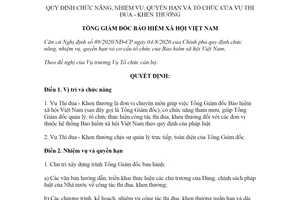 Quyết định 1226/QĐ-BHXH 2020 quyền hạn và tổ chức của Vụ Thi đua Khen thưởng