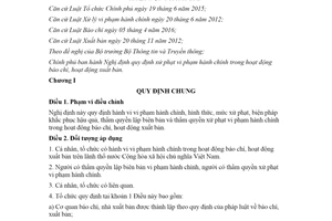 Nghị định 119/2020/NĐ-CP xử phạt vi phạm hành chính trong hoạt động báo chí hoạt động xuất bản