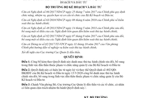 Quyết định 1463/QĐ-BKHĐT 2020 công bố danh mục thủ tục hành chính lĩnh vực đấu thầu Bộ Kế hoạch