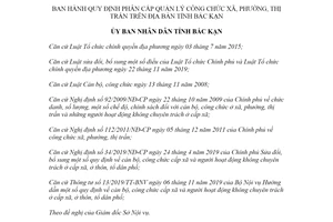 Quyết định 16/2020/QĐ-UBND phân cấp quản lý công chức xã phường thị trấn tỉnh Bắc Kạn