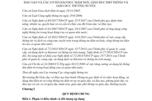 Thông tư 37/2020/TT-BGDĐT sử dụng thư điện tử cổng thông tin điện tử tại sở phòng giáo dục