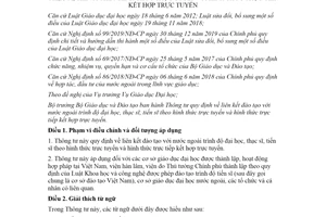 Thông tư 38/2020/TT-BGDĐT liên kết đào tạo với nước ngoài trình độ đại học trực tuyến