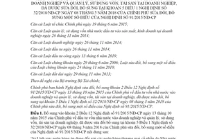 Nghị định 121/2020/NĐ-CP sửa đổi Nghị định 91/2015/NĐ-CP đầu tư vốn nhà nước vào doanh nghiệp