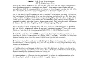 Công văn 4719/UBND-KGVX 2020 thực hiện Công điện 1300/CĐ-TTg phòng chống COVID-19 Hà Nội