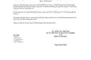 Công văn 4217/TCT-DNNCN 2020 thuế thu nhập cá nhân đối với khoản bồi thường cho người lao động