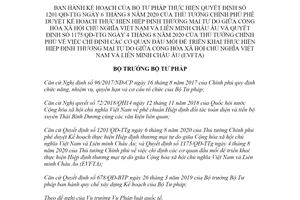 Quyết định 2055/QĐ-BTP 2020 kế hoạch thực hiện Quyết định 1201/QĐ-TTg