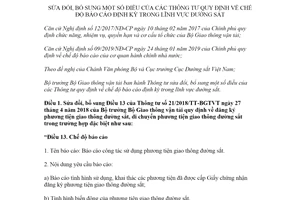 Thông tư 24/2020/TT-BGTVT sửa đổi bổ sung Thông tư chế độ báo cáo định kỳ trong lĩnh vực đường sắt