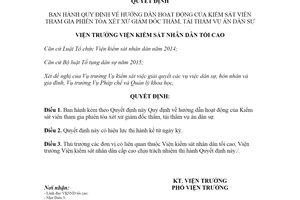 Quyết định 371/QĐ-VKSTC 2020 hoạt động Kiểm sát viên phiên tòa giám đốc thẩm tái thẩm vụ án dân sự