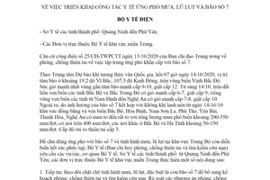 Công điện 1625/CĐ-BYT 2020 triển khai công tác y tế ứng phó mưa lũ lụt và bão số 7