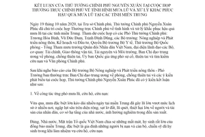 Thông báo 363/TB-VPCP 2020 kết luận tình hình mưa lũ tại các tỉnh miền Trung