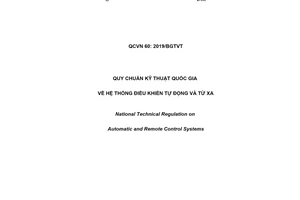 Quy chuẩn kỹ thuật quốc gia QCVN 60:2019/BGTVT về Hệ thống điều khiển tự động và từ xa