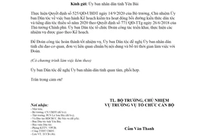 Công văn 1412/UBDT-TCCB 2020 kiểm tra hoạt động bồi dưỡng kiến thức và tiếng dân tộc thiểu số