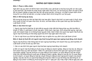 Nghị định 126/2020/NĐ-CP hướng dẫn Luật Quản lý thuế