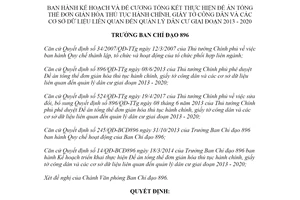 Quyết định 8821/QĐ-BCĐ896 2020 tổng kết thực hiện đơn giản hóa thủ tục hành chính giấy tờ công dân