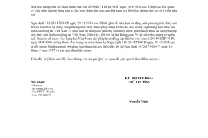 Công văn 10200/BGTVT-KHCN 2020 niên hạn sử dụng của sà lan hoạt động đặc thù