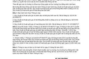 Thông tư 25/2020/TT-BGTVT Quy chuẩn kỹ thuật quốc gia về phân cấp và đóng tàu biển cao tốc