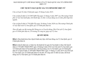 Quyết định 414/QĐ-UBQGCPĐT 2020 Quy chế hoạt động của Ủy ban Quốc gia về Chính phủ điện tử