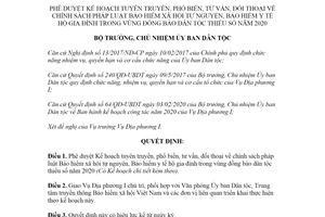 Quyết định 622/QĐ-UBDT 2020 chính sách pháp luật Bảo hiểm xã hội tự nguyện hộ gia đình