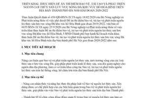 Kế hoạch 200/KH-UBND 2020 tái tạo và phát triển nguồn lợi thủy sản lưu vực sông Đà Hà Nội