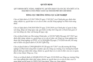 Quyết định 343/QĐ-TCLN-VP 2020 chức năng nhiệm vụ của Đại diện CITES phía Nam tại Hồ Chí Minh