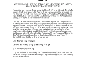 Hướng dẫn 38/HD-MTTW-BTT 2020 vận động quyên góp ủng hộ đồng bào khắc phục thiệt hại do lũ lụt