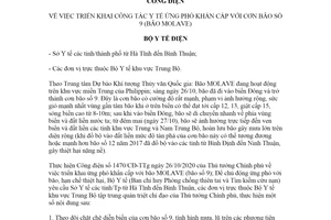 Công điện 1690/CĐ-BYT 2020 triển khai công tác y tế ứng phó khẩn cấp với cơn bão MOLAVE