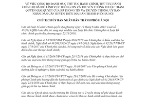 Quyết định 4733/QĐ-UBND 2020 công bố thủ tục hành chính lĩnh vực thông tin Sở Thông tin Hà Nội