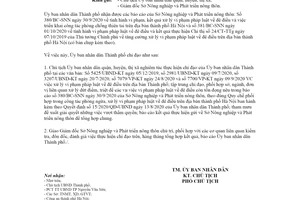 Công văn 5019/UBND-KT 2020 xử lý vi phạm pháp luật về đê điều Hà Nội