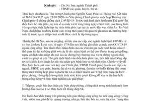 Công văn 5151/UBND-KGVX 2020 tiếp tục công tác phòng chống COVID-19 tình hình mới Hà Nội