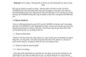 Công văn 4288/LĐTBXH-TTr 2020 hướng dẫn công tác thanh tra 2021