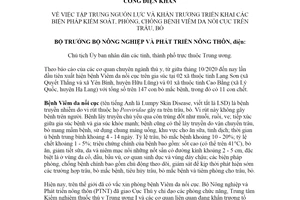 Công điện 7575/CĐ-BNN-TY 2020 khẩn trương kiểm soát phòng chống bệnh Viêm da nổi cục trên trâu bò