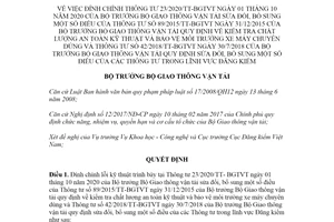 Quyết định 2031/QĐ-BGTVT 2020 đính chính Thông tư 23/2020/TT-BGTVT xe máy chuyên dùng